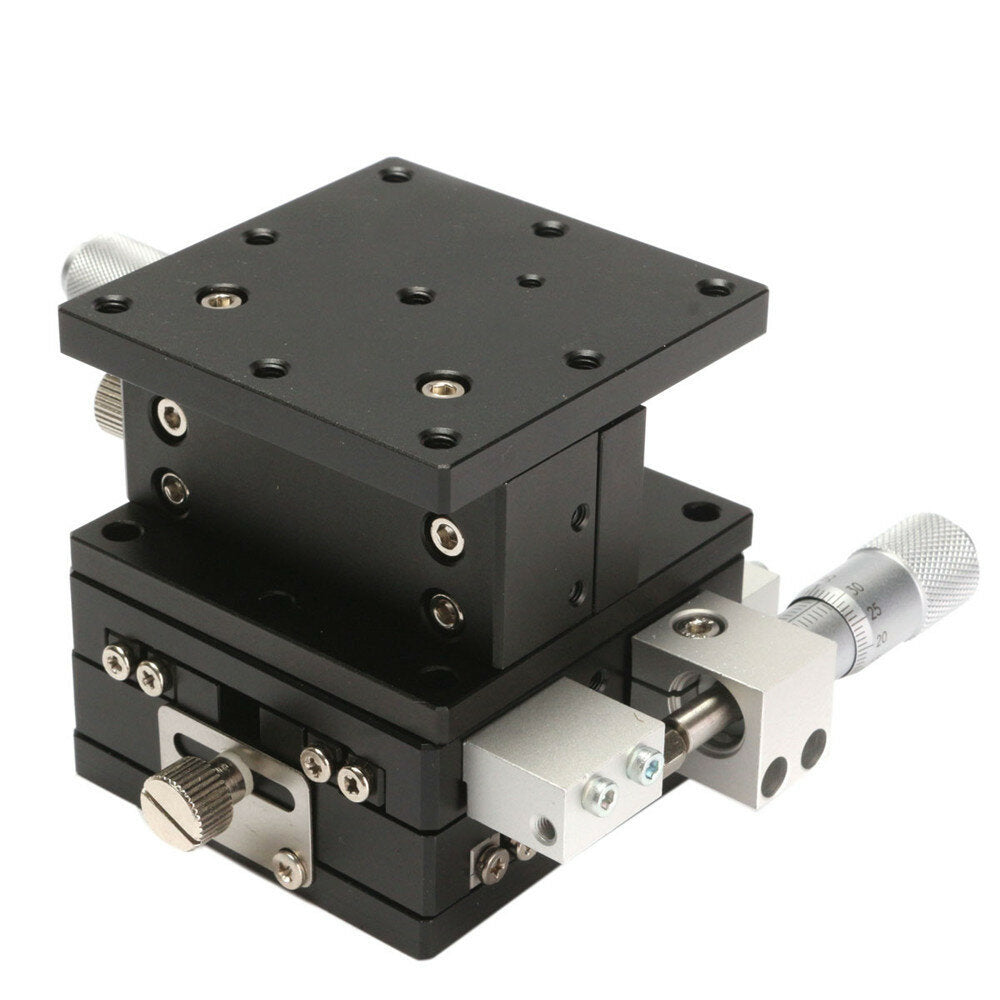 60x60mm XYZ 3-Axis Linear Stage Adjustable Manual Displacement Platform Sliding Table