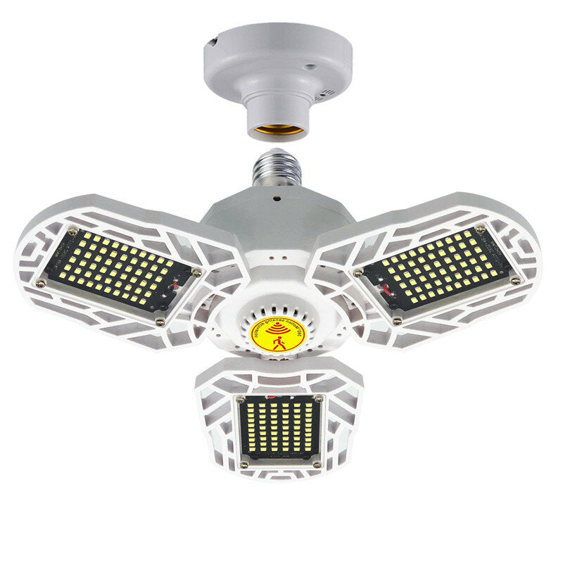 40/60/80W Deformable E26/E27 Ultra-bright LED Garage Ceiling Light Motion Activated