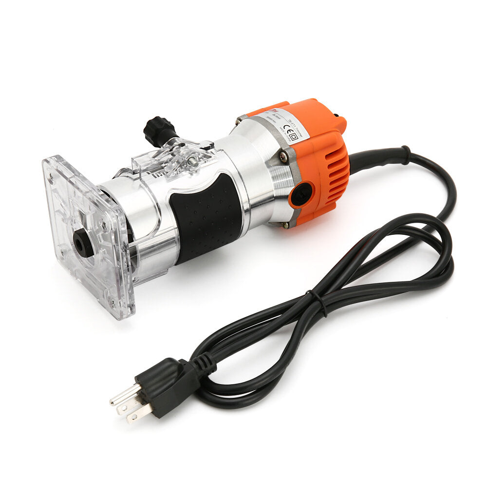 800W 110V/220V Electric WoodTrimmer 6.35mm Steel Chuck For Wood Router Chamfering Grooving Curve Cutting Woodworking Planing