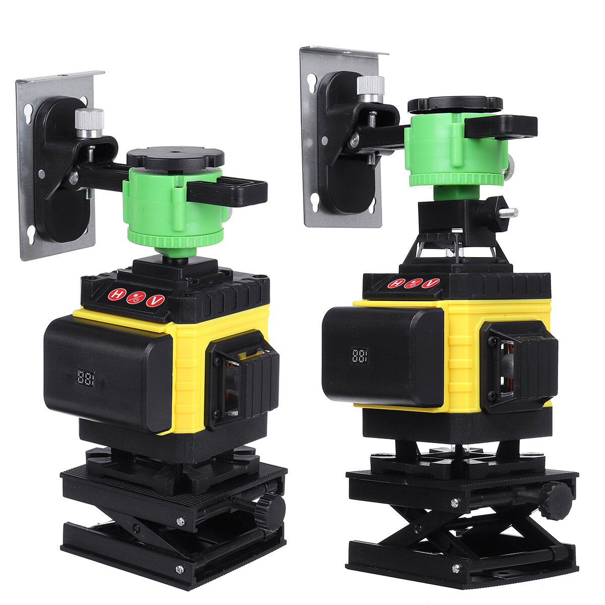 12/16 Line 4D Green Light Laser Level 6000mAh Large Battery Capacity Digital Self Leveling 360 Rotary Measure