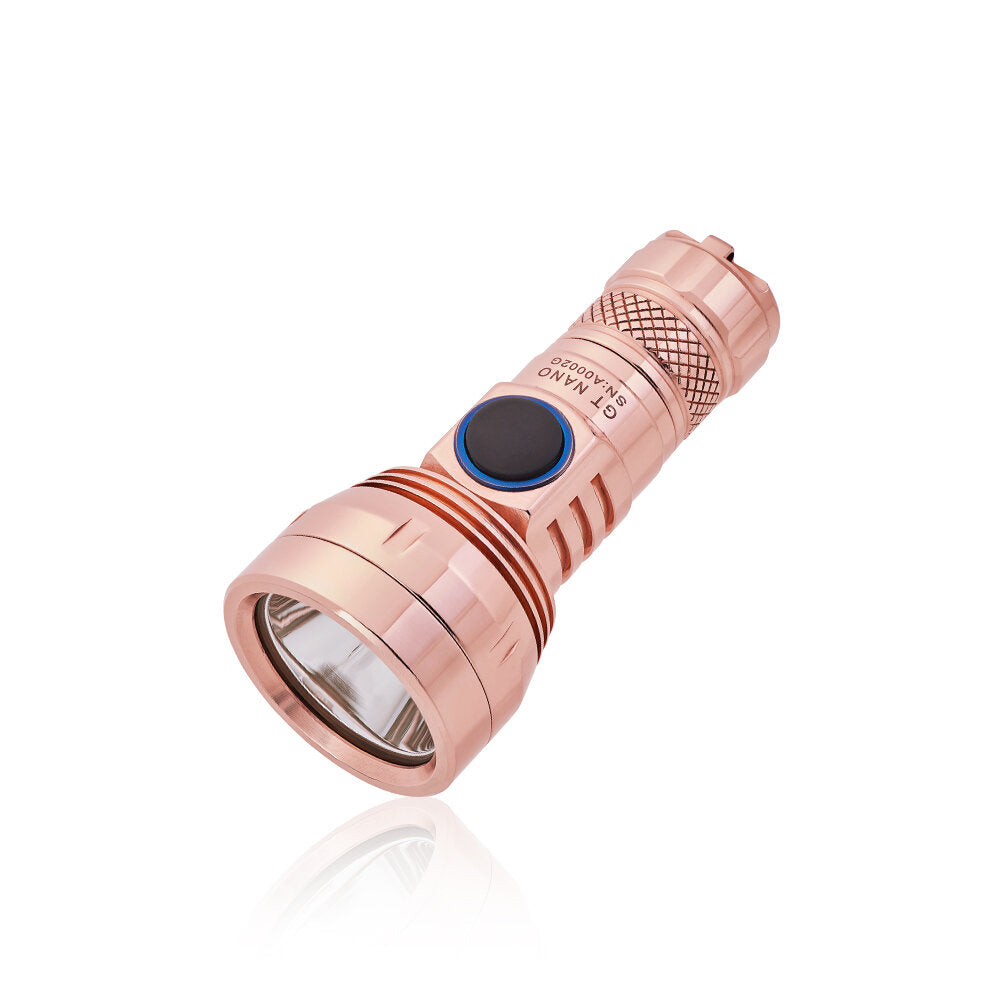 Copper/Brass 450LM 300m EDC Flashlight with 10180 Battery USB Rechargeable Mini & Long Distance Powerful LED Torch