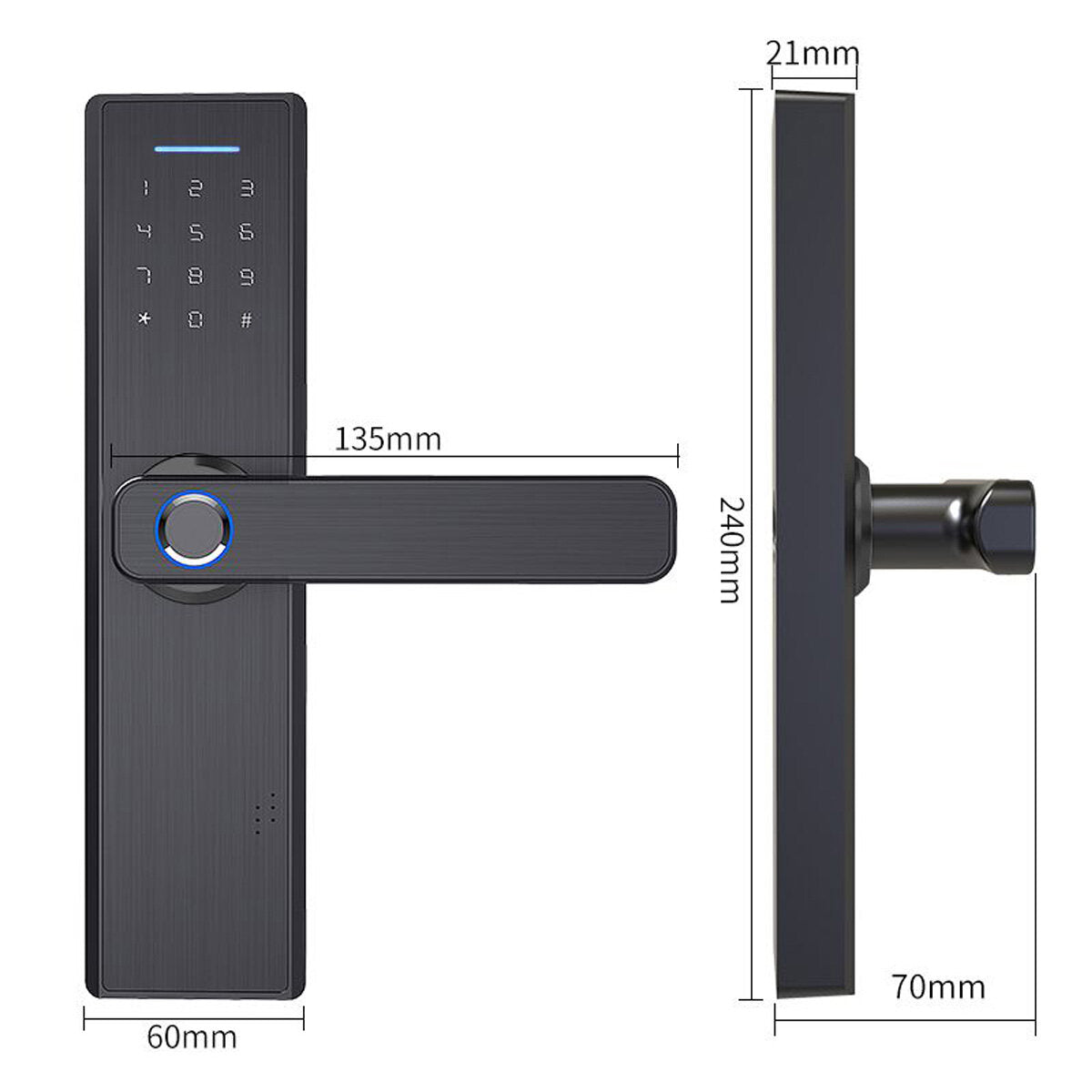Electronic Smart Door Lock Biometric Fingerprint  Digital Code Smart Card Key