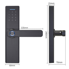 Electronic Smart Door Lock Biometric Fingerprint  Digital Code Smart Card Key