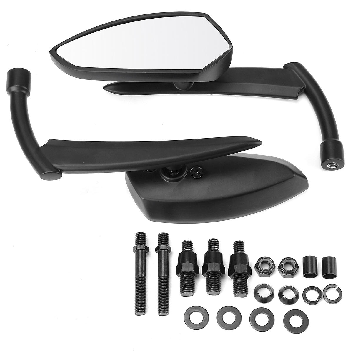 8MM 10MM Black CNC Blade Rear Review Mirrors