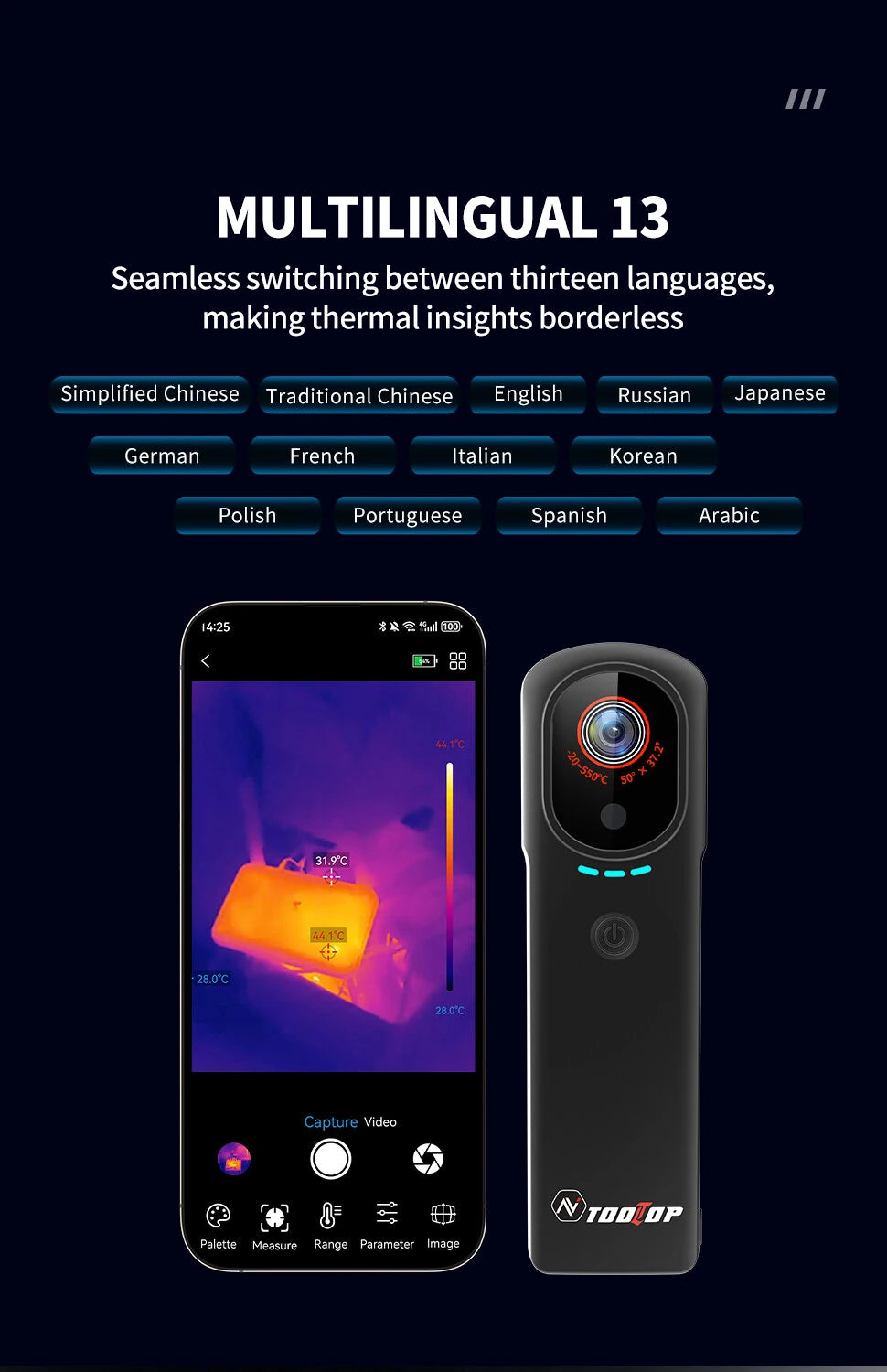 GreenZech T9 WiFi Professional | 256x192 HD Thermal Camera | Wireless Image Transmission & Dual-Light Fusion