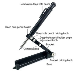 15-in-1 Multi-Purpose Architectural Pencil - Compact, Adjustable, Durable Tool for Marking & Scribing