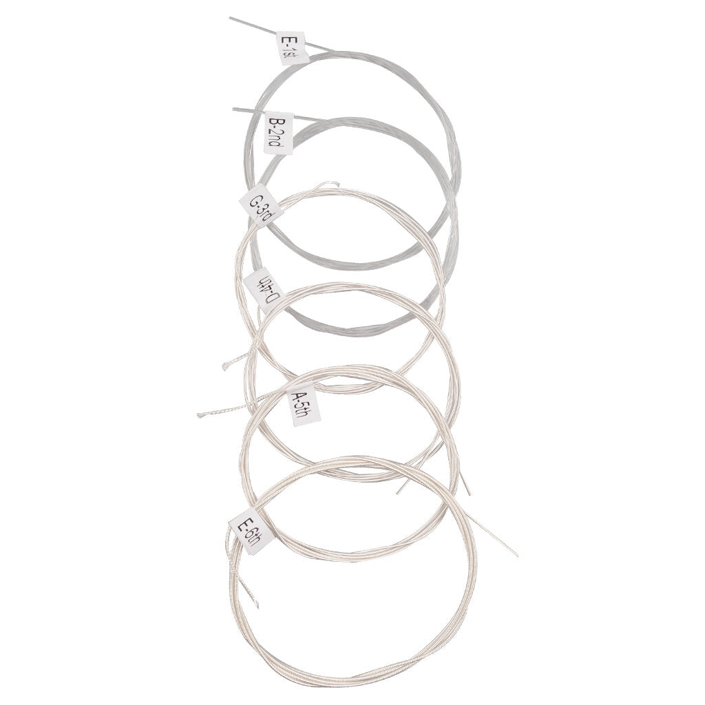 Classical Guitar Strings Crystal Nylon Strings Silver-Plated Copper Wound 6 Strings