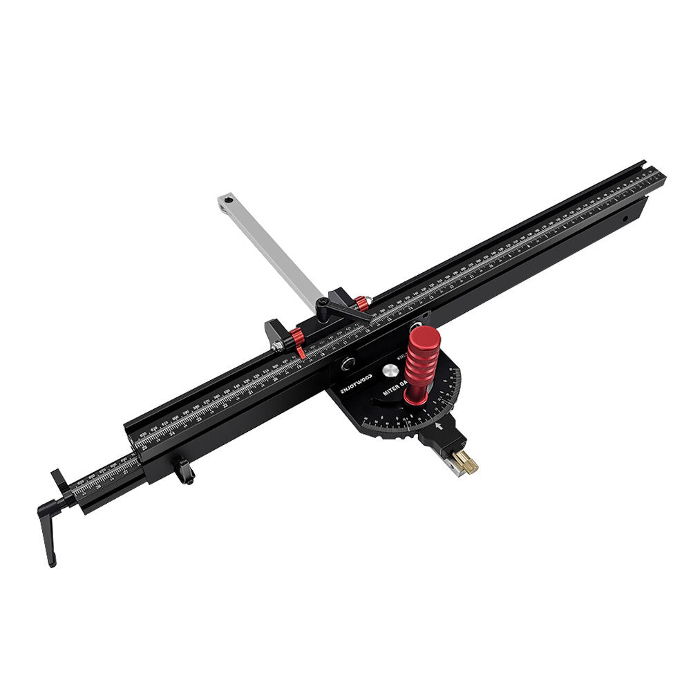 Aluminum Alloy Angle Miter Gauge for Table Saw, 0-60° Precision Settings, Extended Fence 640-1220mm, Durable Woodworking Tool
