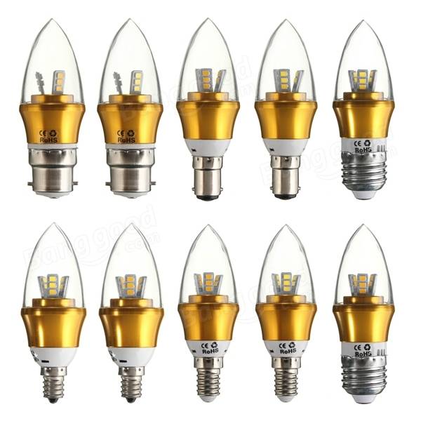 Dimmable LED Bulb 3W Chandelier Candle Light Lamp AC 220V