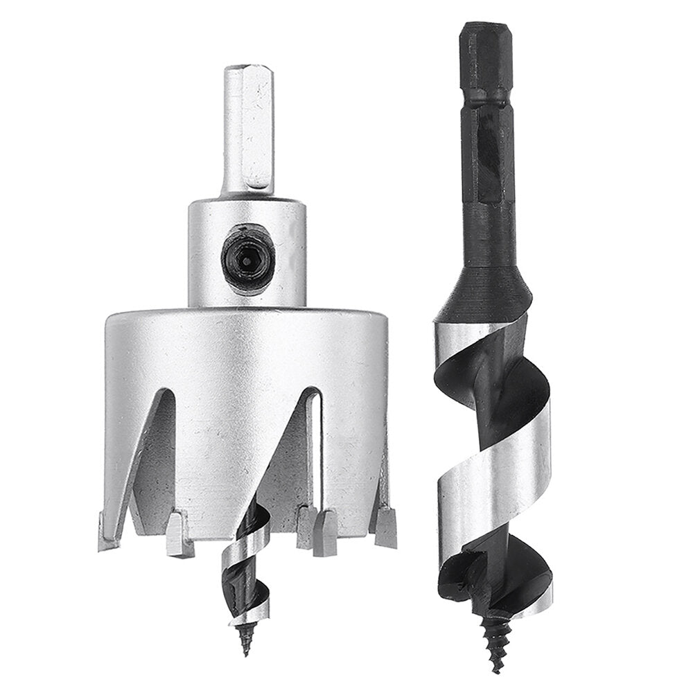 Woodworking Hole Saw Drill Bit Round Four/Six Tooth Cemented Carbide Lock Installation Hole Saw Cutter