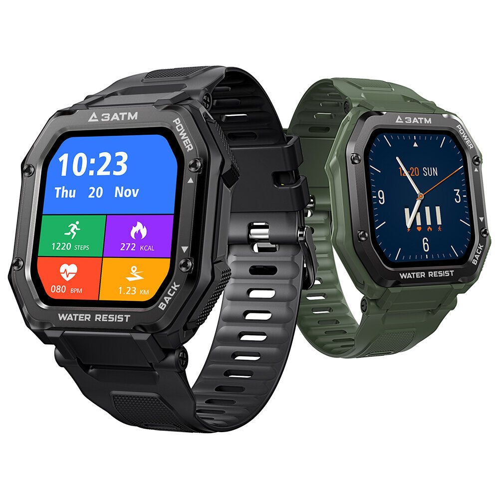 1.69 Inch Large Screen Heart Rate Blood Pressure SpO2 Monitor 20 Sport Modes Bluetooth 5.0 Three-proof Outdoor Smart Watch