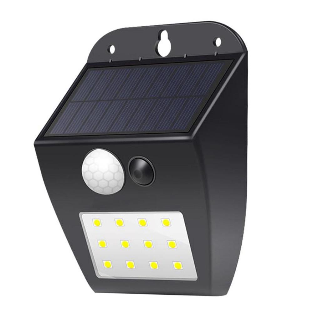 Solar Powered 12 LED PIR Motion Sensor Wall Light Ourdoor Waterproof Garden Courtyard Security Lamp 3 Lighting Modes