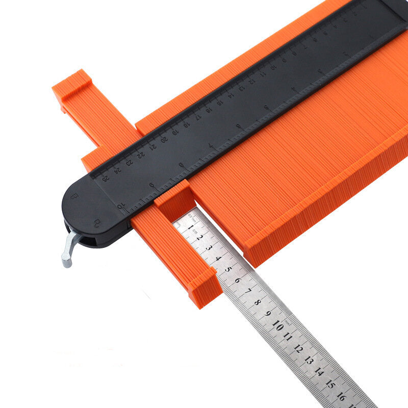 5"+10" Irregular Contour Gauge with 6 Folding Ruler Gauge Contour Profile Scale