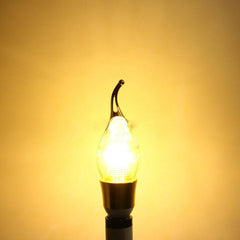4PCS KingSo 4W 85~265V 400lumens E12/E14 Wide Voltage LED Bulb LED Filament Candle Bulbs Pure White/Warm White