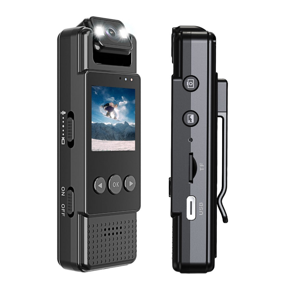1080P Outdoor Action Camera with 1.3" LCD, Night Vision, WiFi, 128GB Card, Mini Wearable Video Recorder