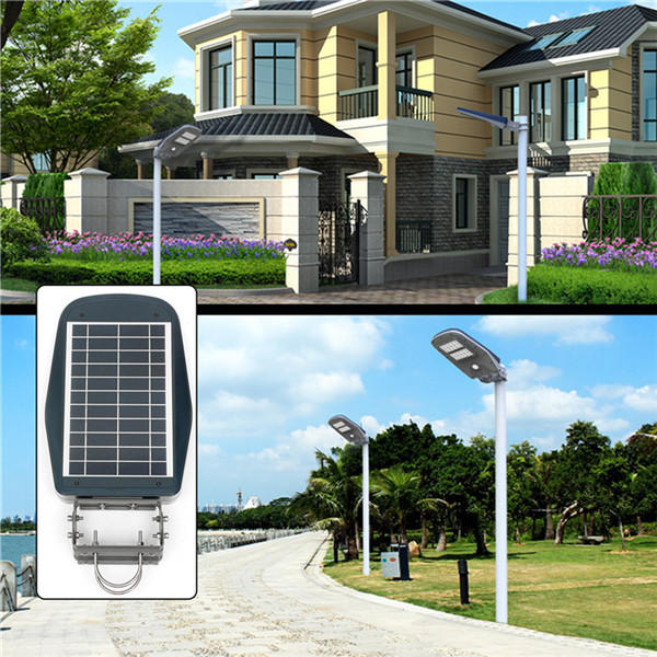 Solar Powered  PIR Motion Sensor 30LED Street Light Waterproof Outdoor Wall Lamp with Remote