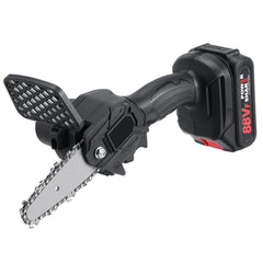 Upgrade 4in 88VF 1500W 2500mAh Mini Electric Chain Saw Battery Indicator Rechargeable Woodworking Tool