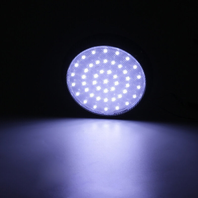 46LED Car Round Ceiling Dome Roof Light DC12V Interior Light Lamp On/Off Switch