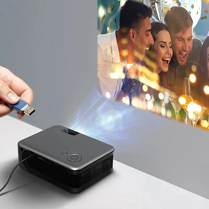 1080P Portable LED Projector 3500 Lumens 4K Resolution Supported Mini Cinema Smart TV Beamer Support HD/USB Playback Home Theater