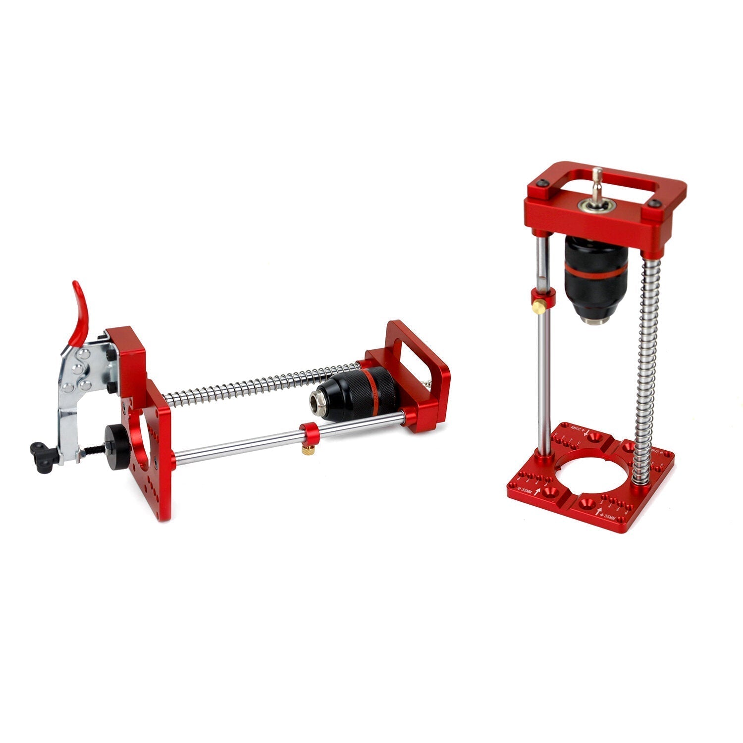 Multifunctional Woodworking Drilling Tool for Power Drills, 3-75mm Thickness, 26/35mm Hinge Holes, Adjustable Settings