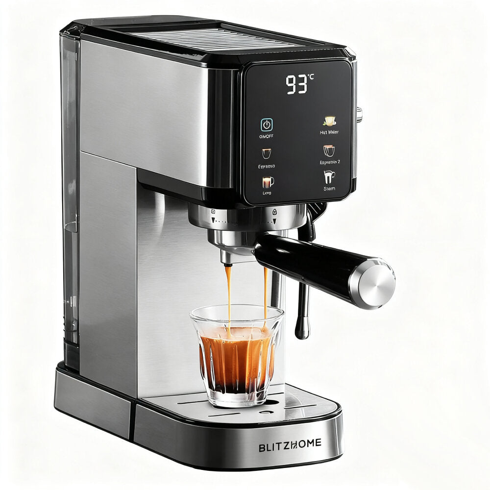 20-Bar 2200W Espresso Machine, Conical Burr Grinder, Dual Boiler & Pump, PID/NTC, Hot & Cold Brew, 58mm Portafilter & Steam Wand