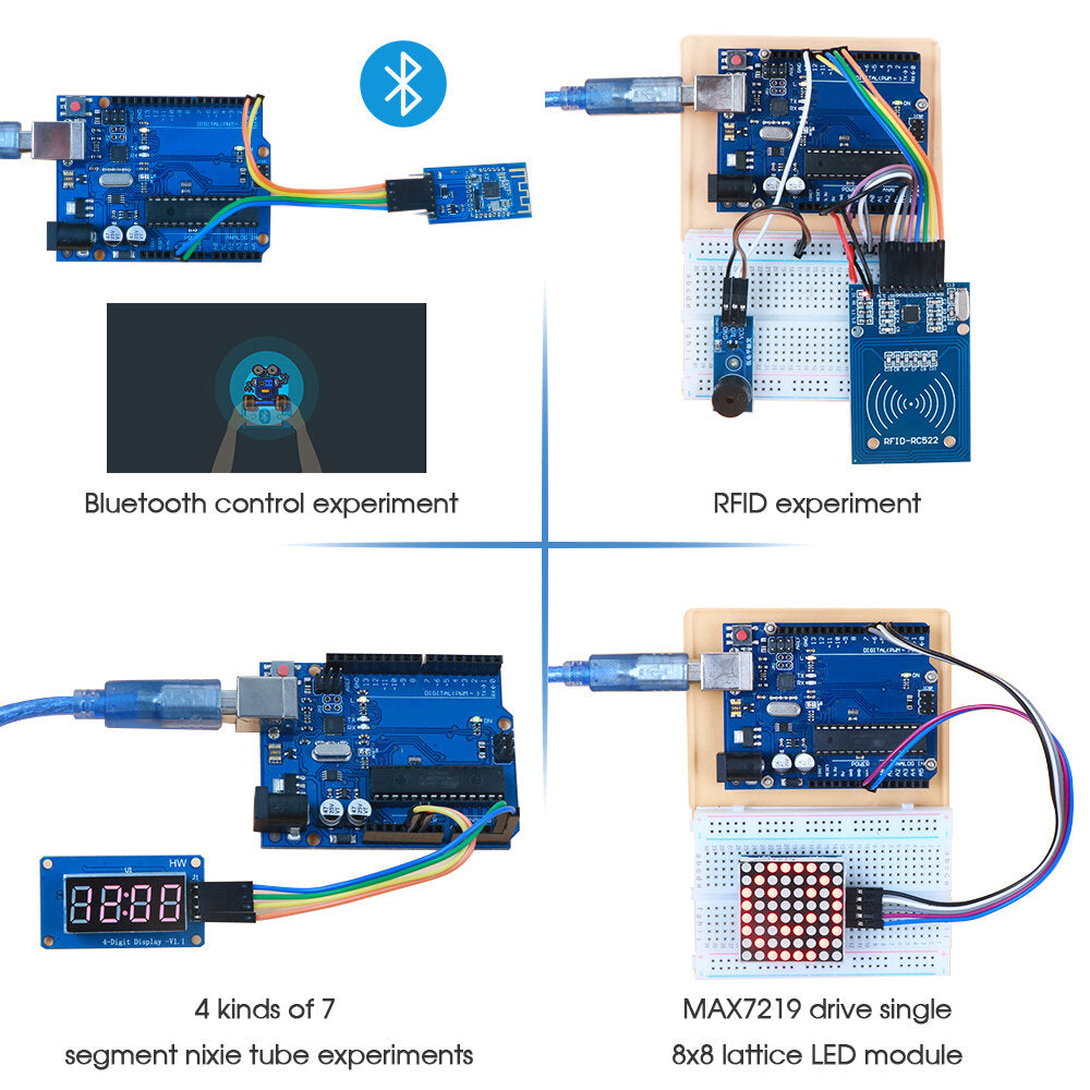 DIY Kit For Arduino UNO R3 With Bluetooth Module 34 Lesson Support Scratch Mblock