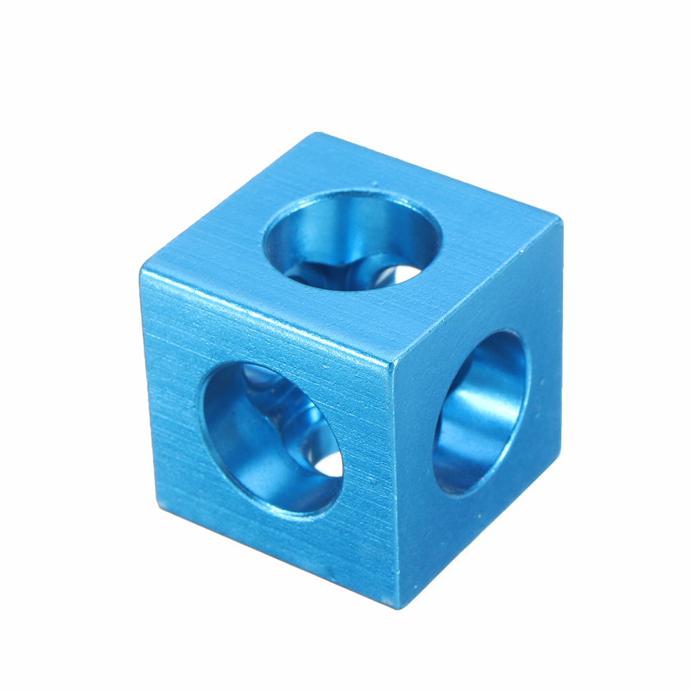 Three Way Cube Connector for 2020 V-slot Aluminum Extrusions Profile Blue