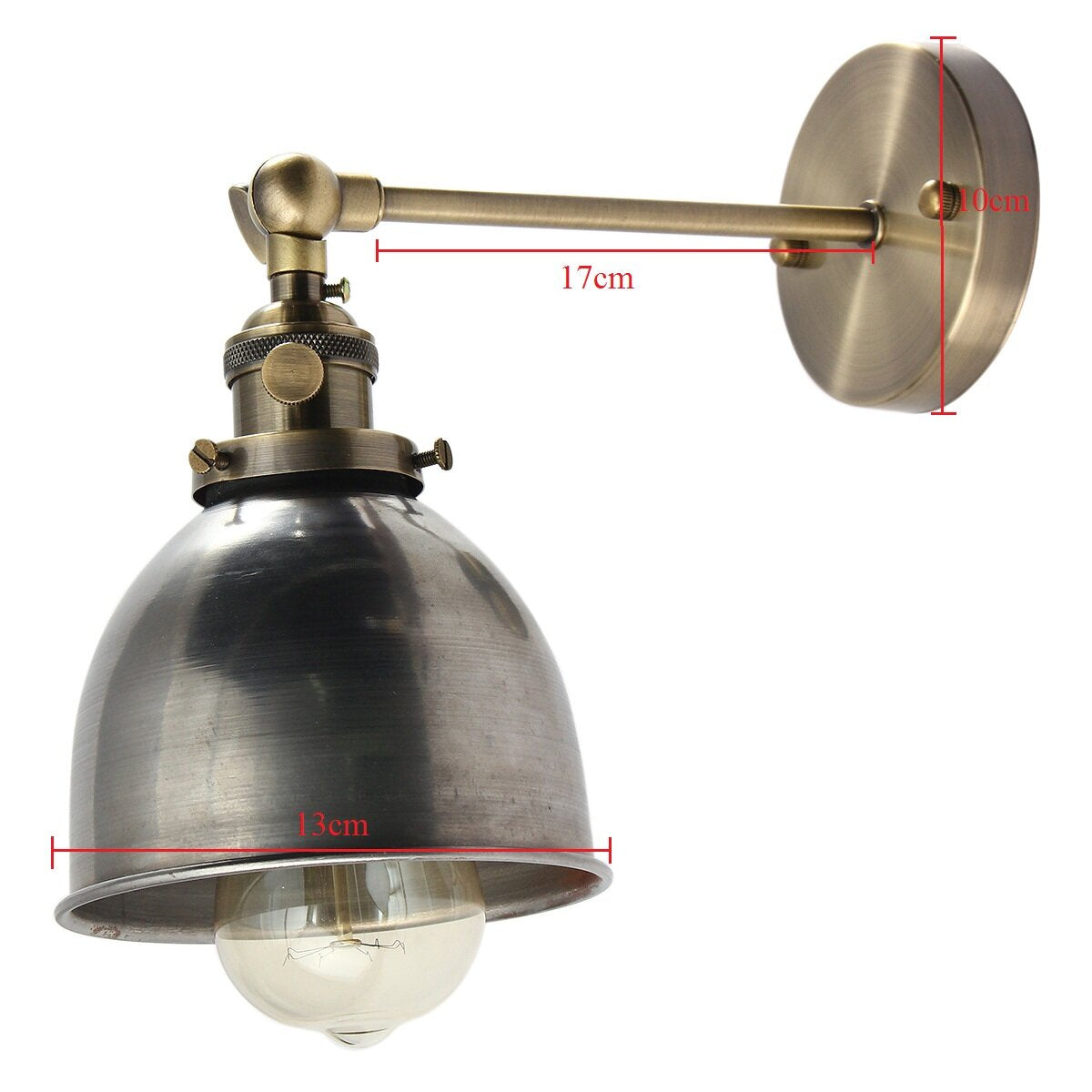 Retro Industrial Sconce Iron Lampshade UP DOWN Wall Light LOFT Brushed Wall Lamp E27