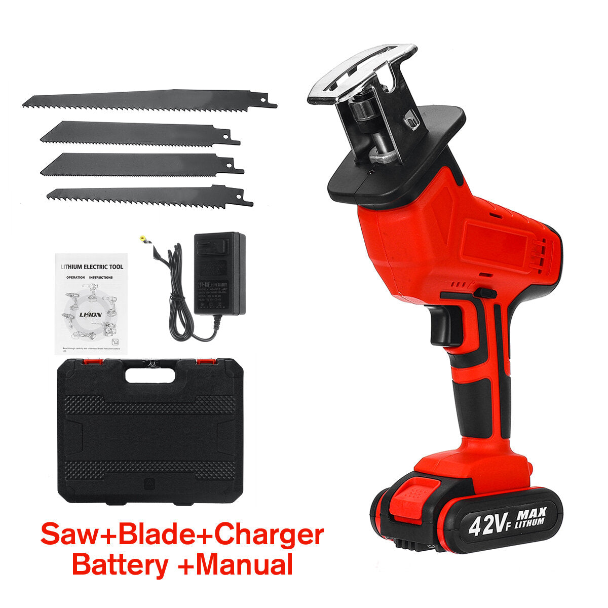 42VF 13000mAh Cordless Reciprocating Saw Electric Saws Portable Woodworking Power Tools
