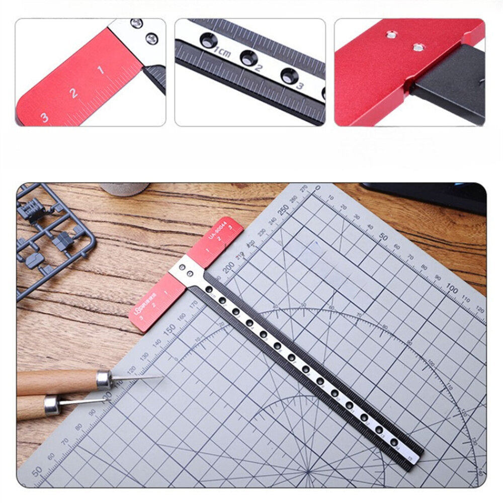 Aluminum Alloy T-Shaped Hollow Square Ruler - CNC Precision, Durable, 85mm x 170mm for Woodworking Projects