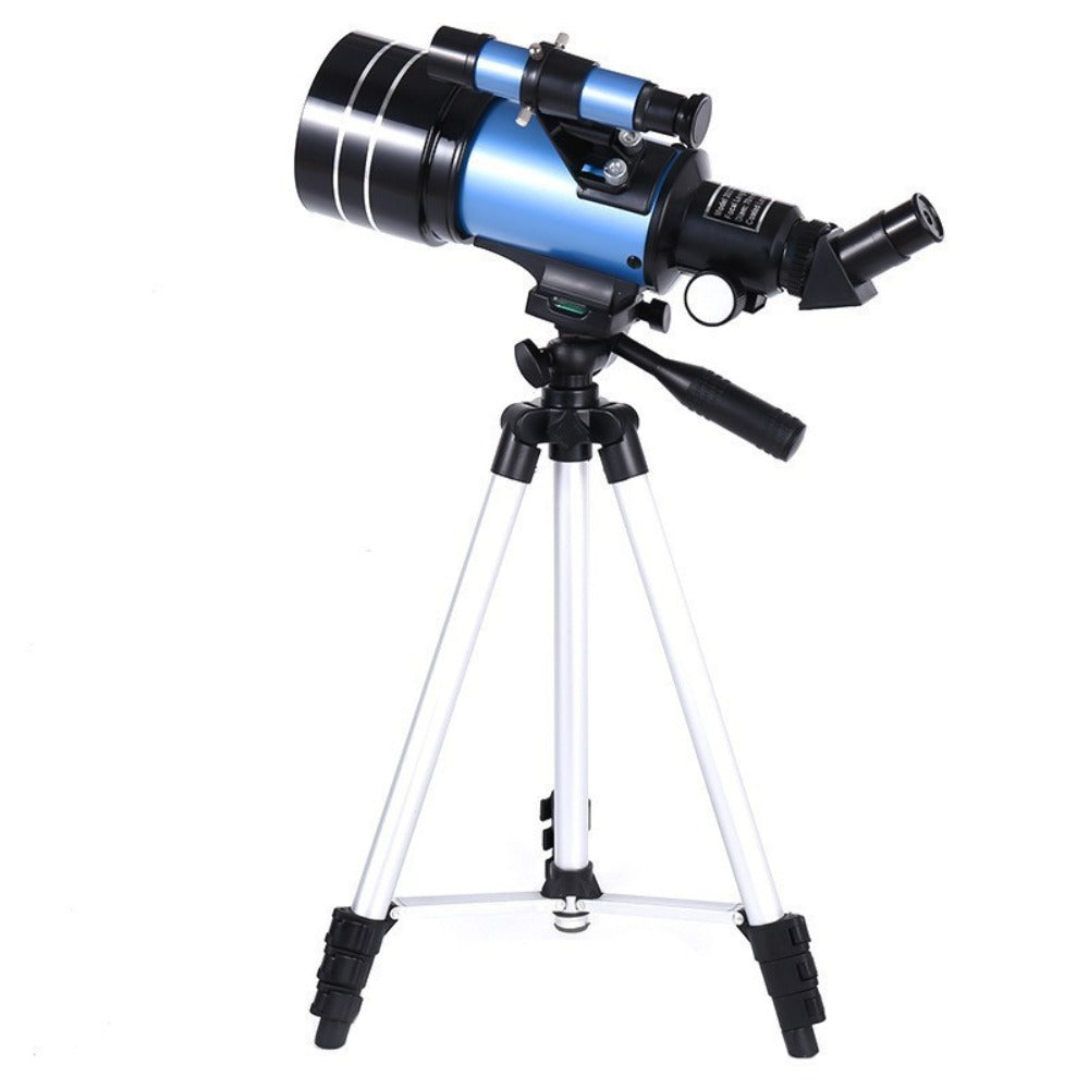 15X-150X 70mm Large Aperture Astronomic Refracting Monocular Telescope with Tripod Eyepiece Dust Cover Teleconverter Finder Scope for Star Gazing Bird Watching
