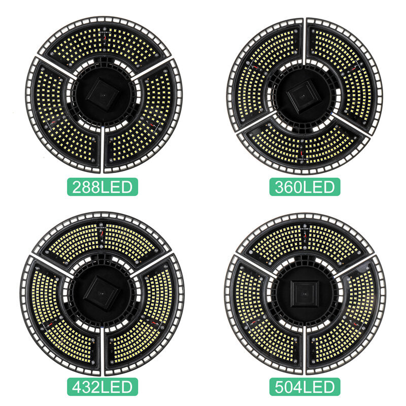 288/360/432/504LED Foldable E27 Garage Light Deformable Ceiling Light IP68