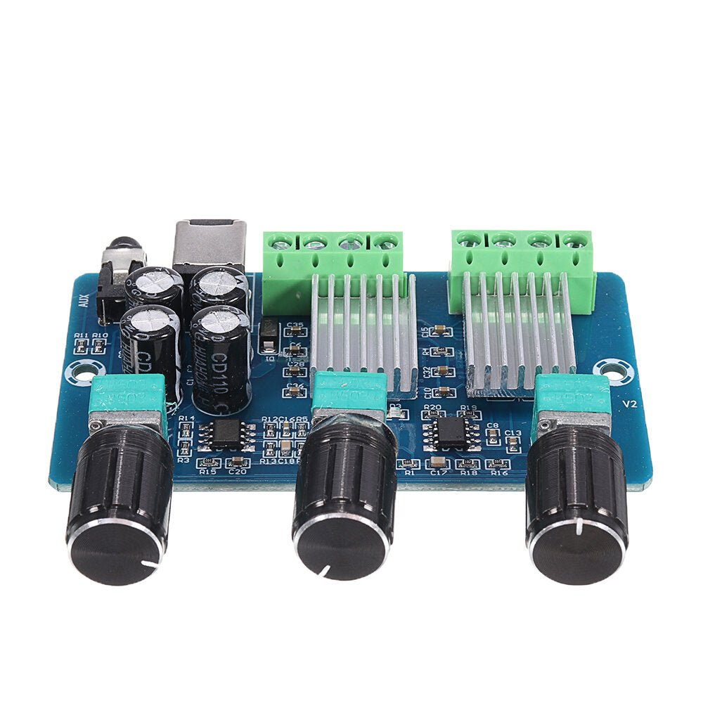 20W+10W+10W 2.1 Channel Stereo Audio Digital Power Amplifier Board Bass Subwoofer AMP Aplificador Audio DC 12V