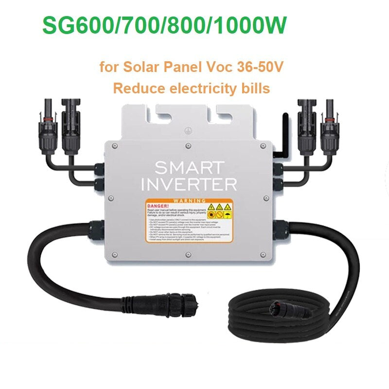 800W Micro Solar Panel Smart Inverter Pure Sine Wave Home Inverter MPPT On Grid Tie Inversor Ip65 for 110V 230V