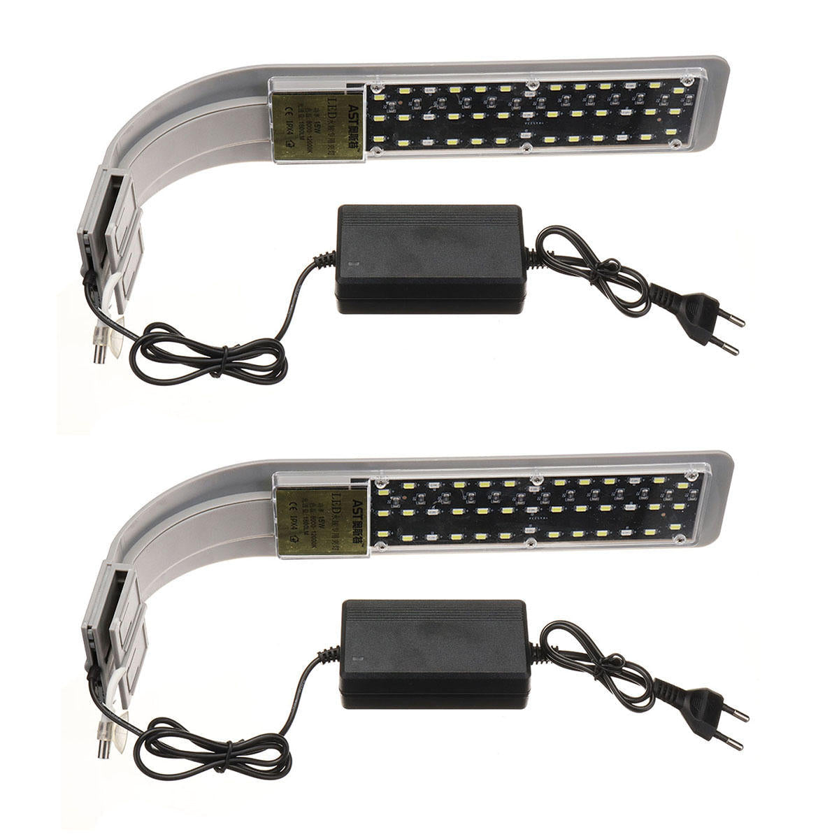 Aquarium Light Clip on Tank Fish ,Plants Grow Lamp with Temperature Display for 40-80cm Tank White and Blue LEDs