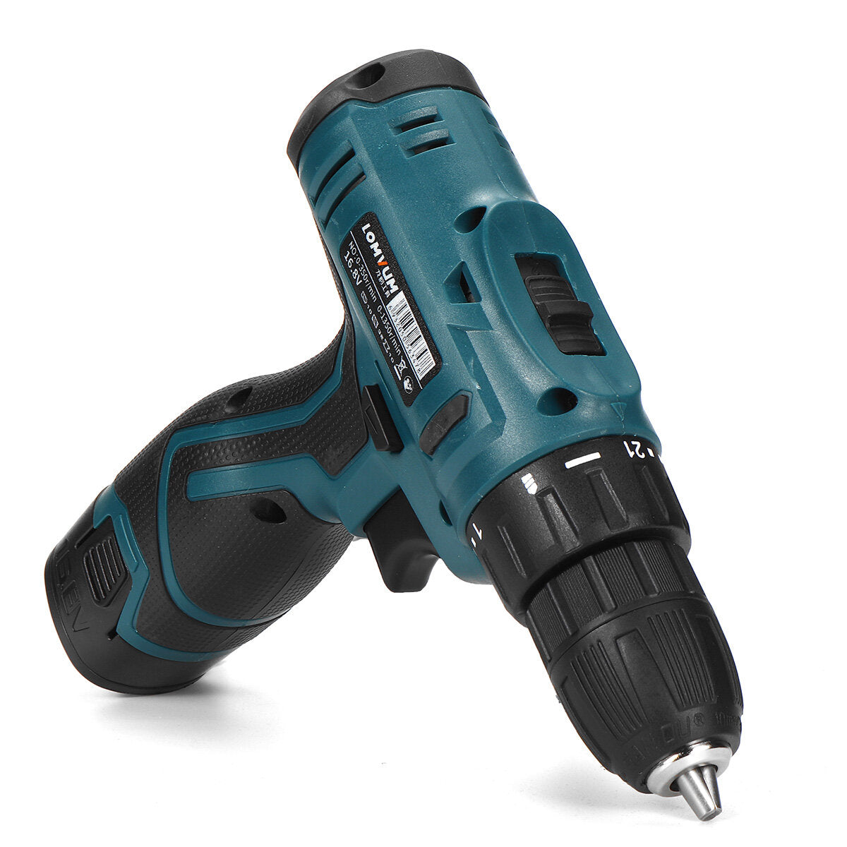 16.8V 3/8" Impact Drill 1350rpm 2 Speeds LED Cordless Drill Driver Kit w/ Li-Ion Battery & Charger