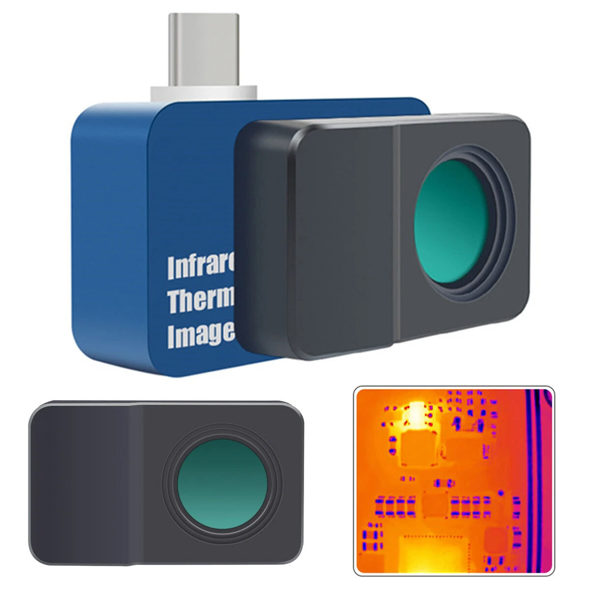 GreenZech Master 256-M | 256x192 HD Thermal Camera with Magnetic Macro Lens | High-Precision PCB & Industrial Thermal Mapping