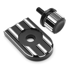 CNC Beveled Seat Bolt Tab Screw Mount Knob Cover Set