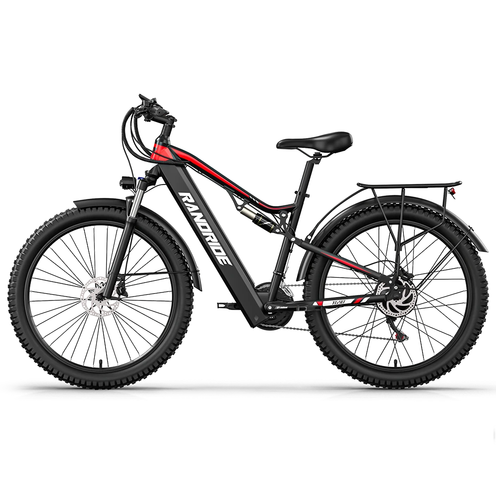 48V 17AH 1000W Recommended Top Speed 25KM/H 27.5*2.4 Inch Electric Bicycle 80-90KM Mileage Range Max Load 120KG