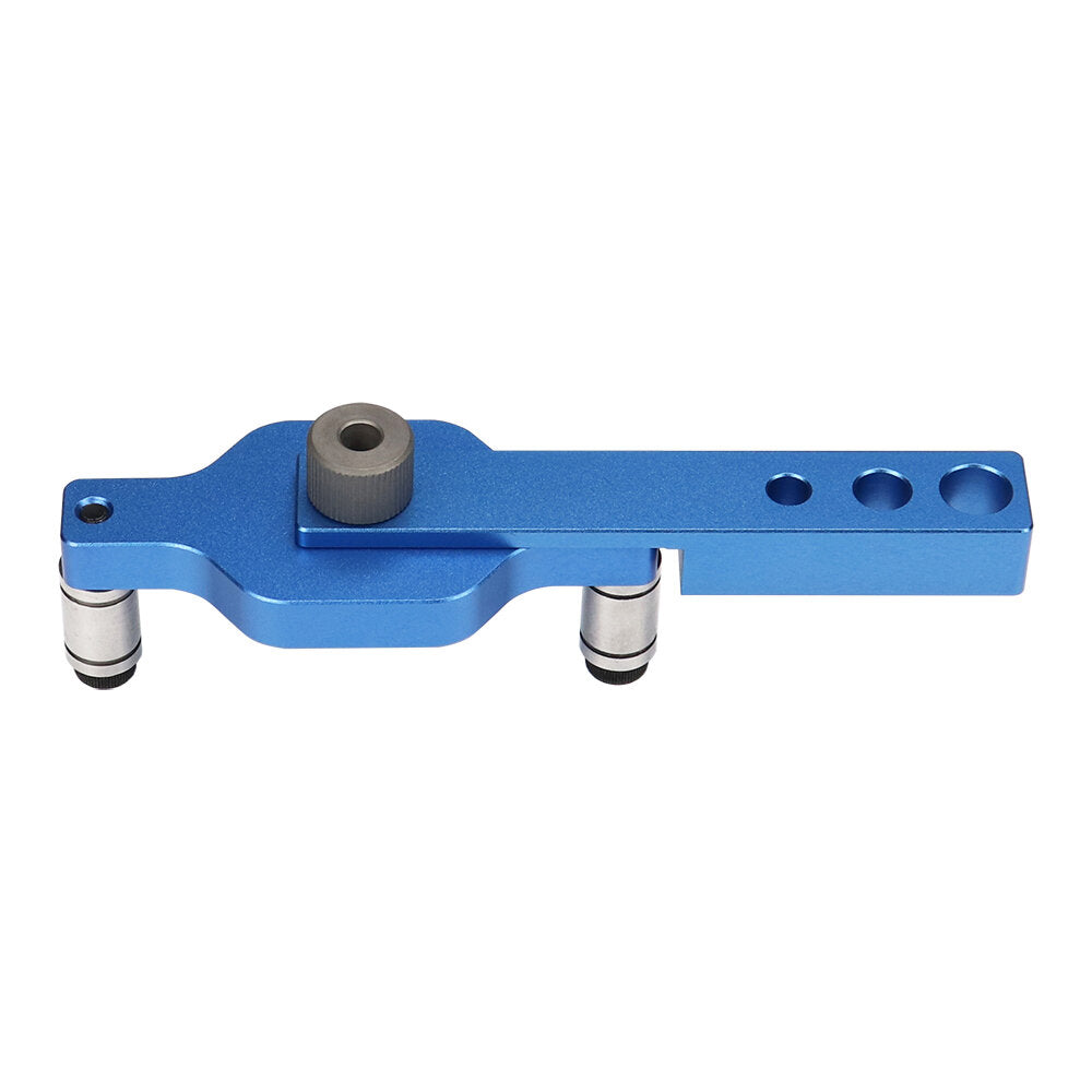 Aluminum Alloy Drill Guide Jig Set for Dowel Drilling with 6mm, 8mm, 10mm Bushings - Corrosion Resistant, Blue