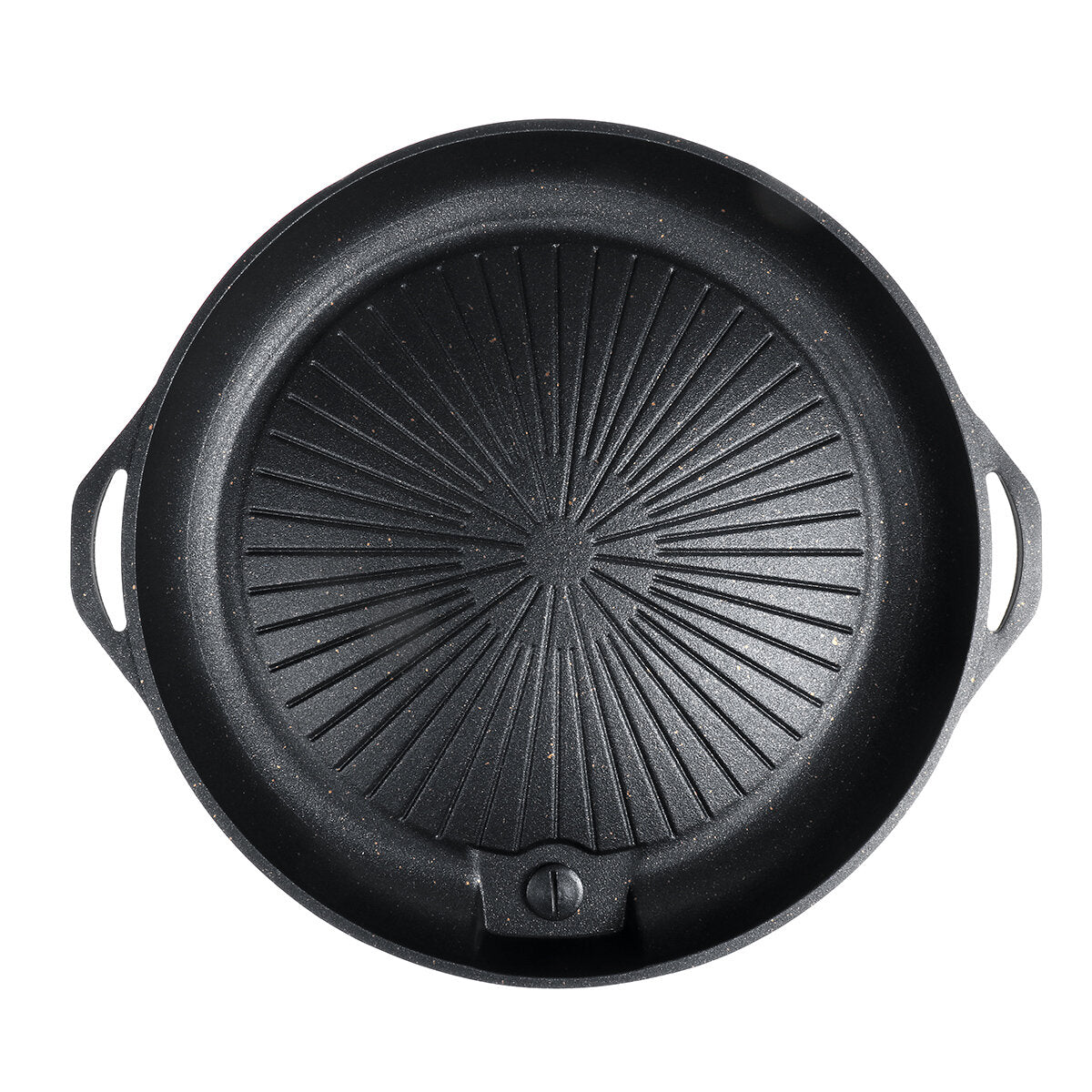Aluminum 38.5cm BBQ Grill Plate Barbecue Non Stick Coating Roaster Plate for Camping Picnic