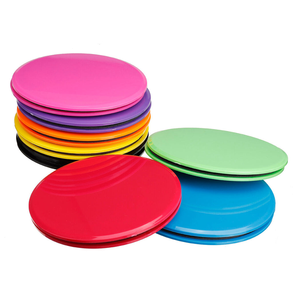 2PCS/Set Fitness Round Gliding Discs Dual Sided Home Gym Fitness Abs Exercise Tools