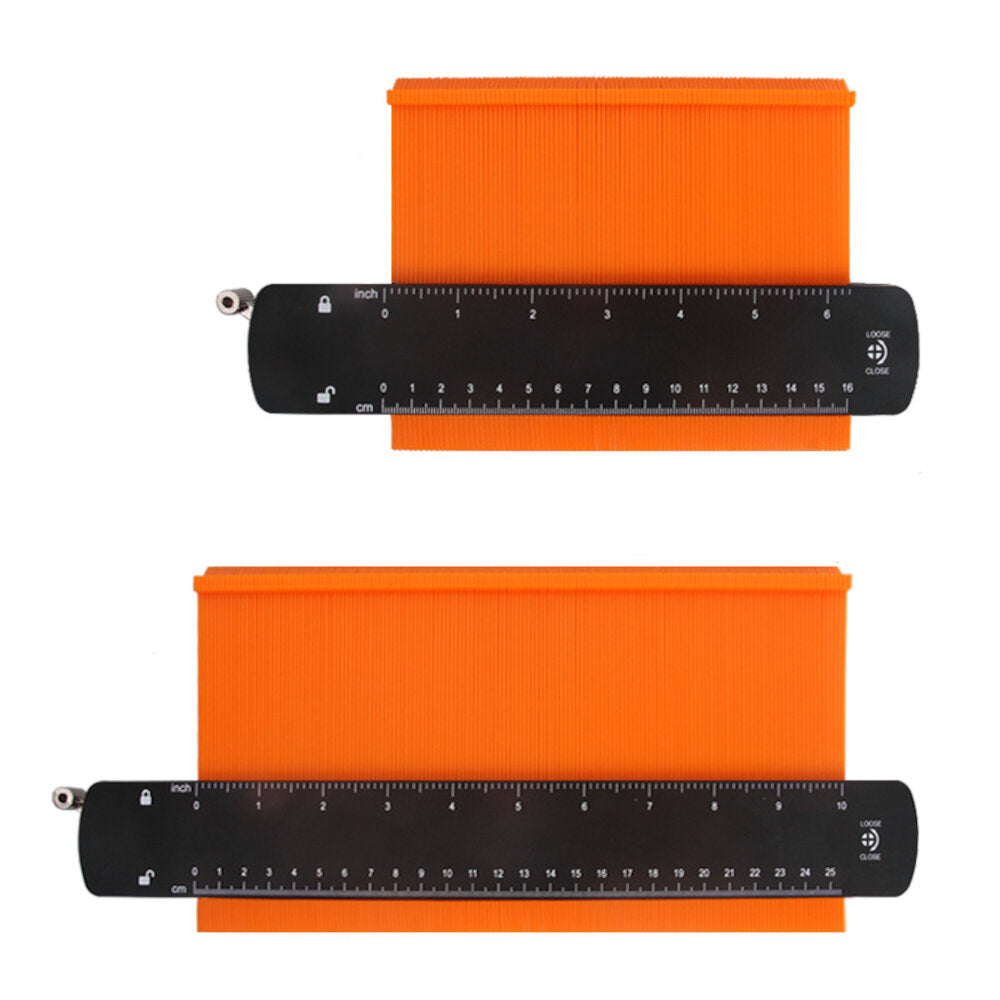 6/10 Inch Widen Contour Gauge Duplicator Profile Tool with Lock Alloy Edge Shaping Wood Measure Ruler