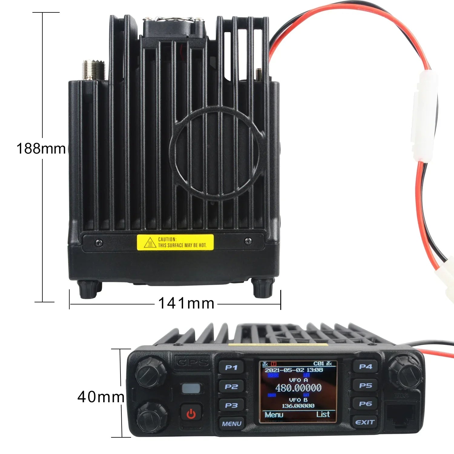 Plus VHF UHF Air Band Receive GPS APRS bluetooth PTT DMR Digital Repeater Function FM Mobile Radio AES256