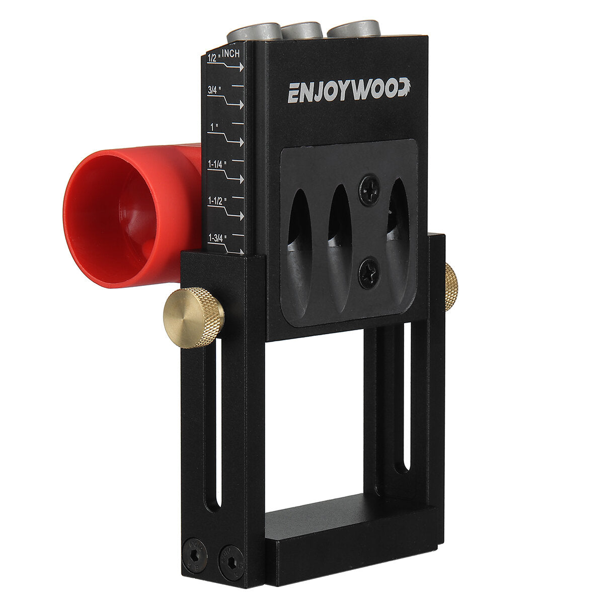Pocket Hole Jig Kit - Aluminum Alloy, Adjustable Drilling Guide, 3-Hole Design, Includes Drill Bit & Screws