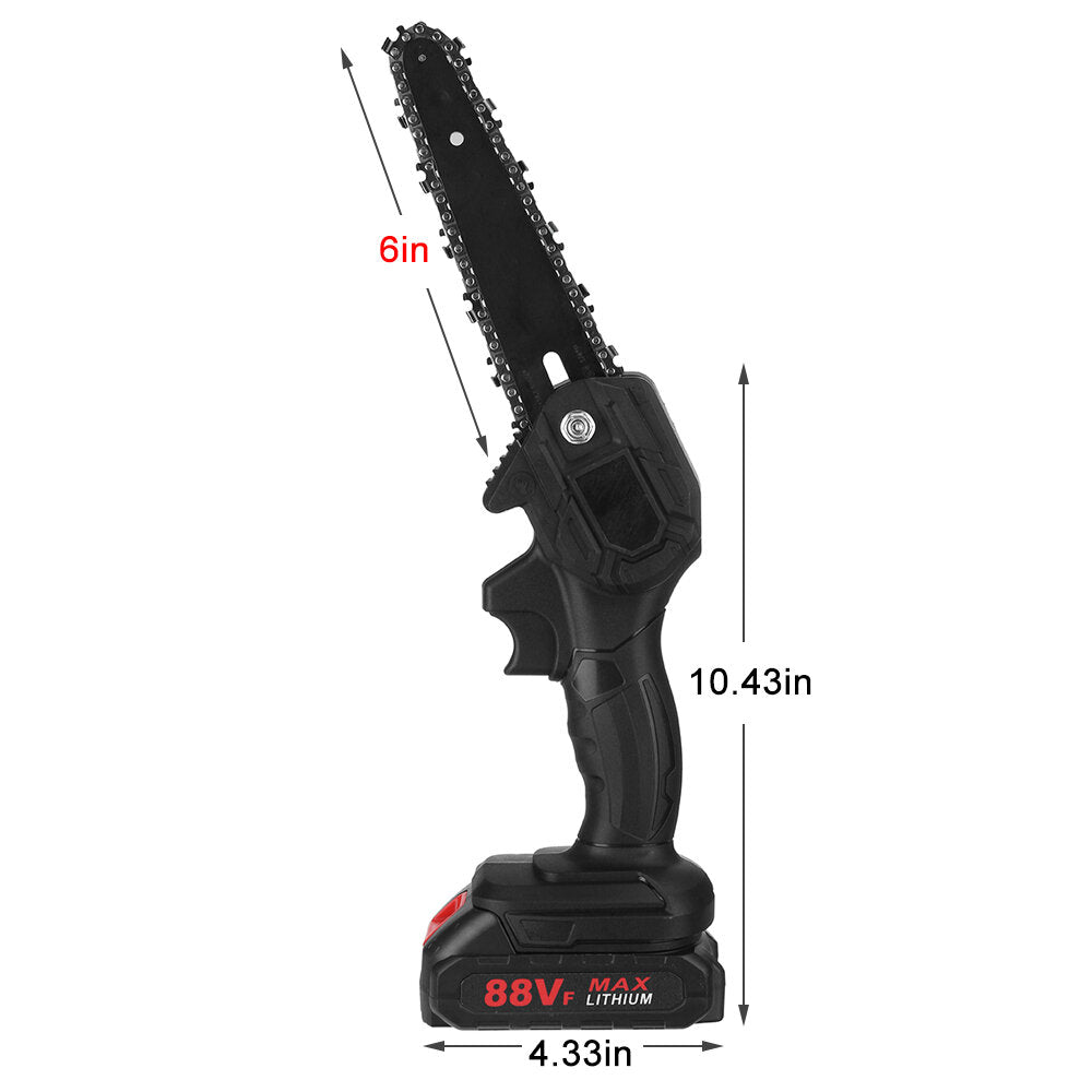 6 Inch 1200W Electric Chain Saw Pruning ChainSaw Cordless Woodworking Cutter Tool
