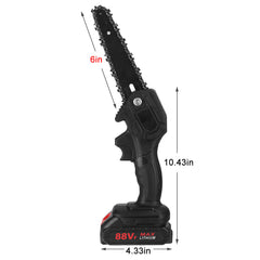 6 Inch 1200W Electric Chain Saw Pruning ChainSaw Cordless Woodworking Cutter Tool