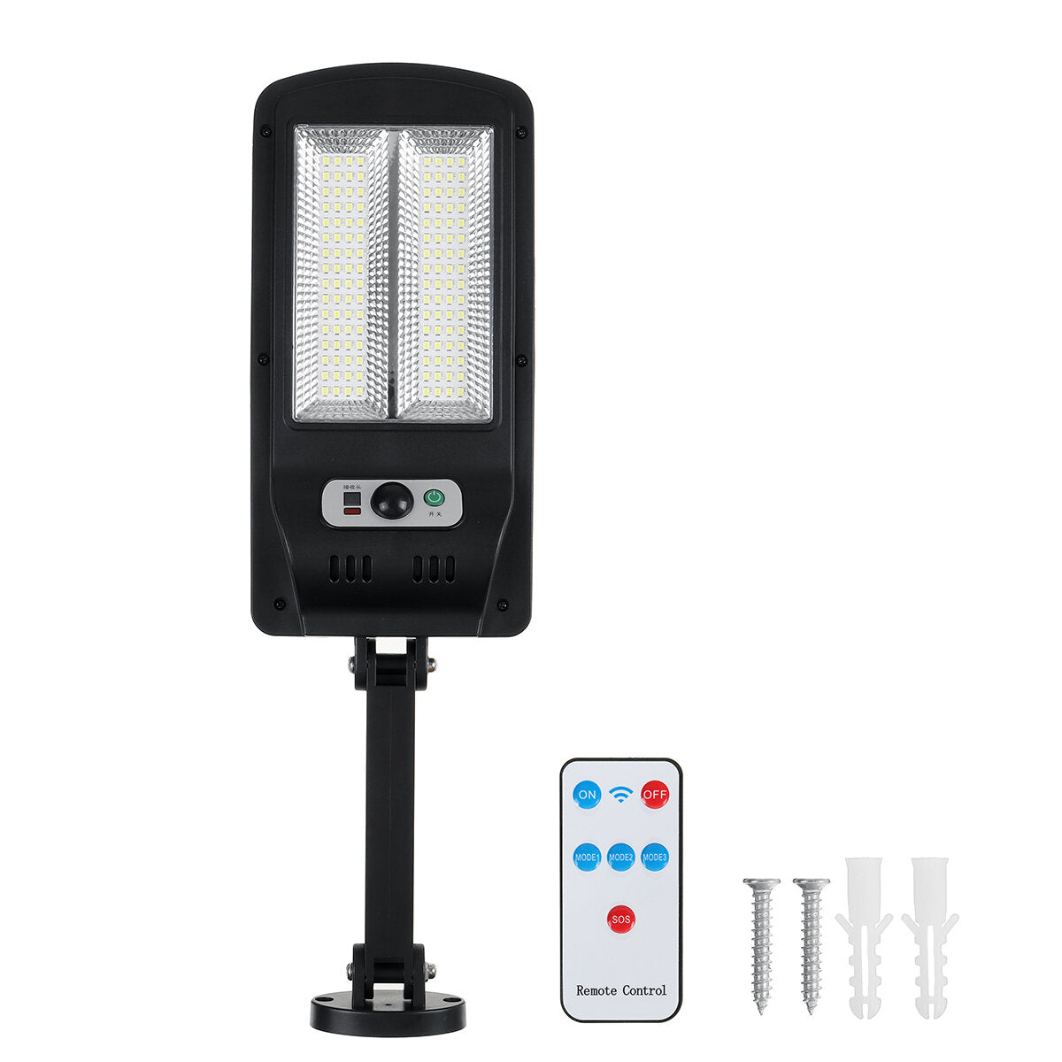 LED Solar Wall Light Garden Security Lamp PIR Motion Sensor IP65 Remote Control