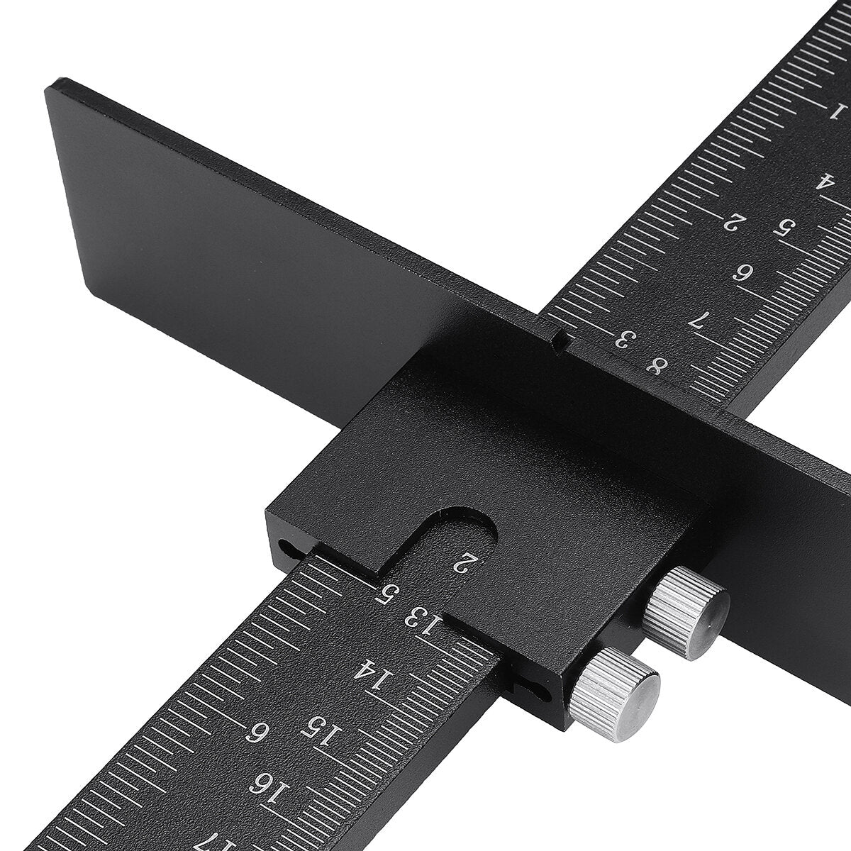 Aluminum Alloy Cabinet Hardware Jig Fixture 4MM+5MM Punching Locator Woodworking Drill Positioning Guide T-ruler