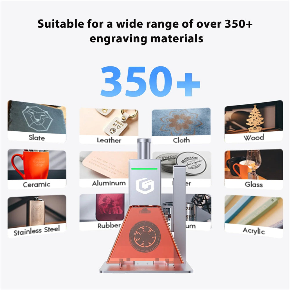 6W Portable Laser Engraver Ultra-Fast 5000mm/s Speed High Precision 0.05mm User-Friendly App Control Wood Metal Engraving